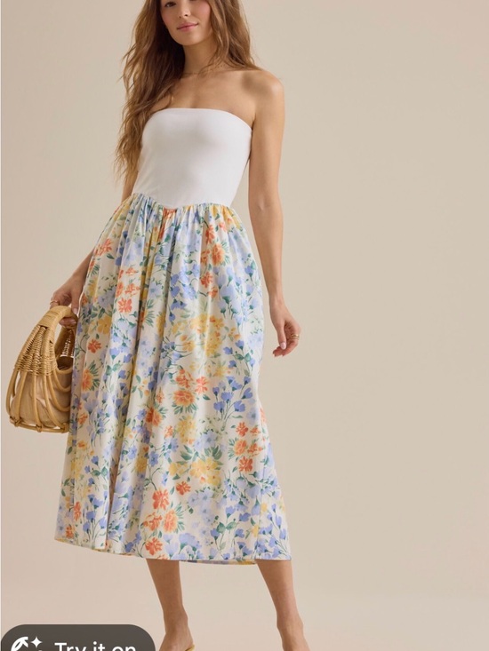 Altar'd State Dresses & Skirts - Altar'd State Cream Bodice with Pastel Floral Skirt